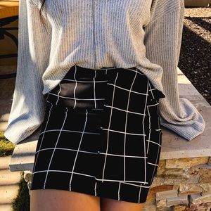 Black mini skirt